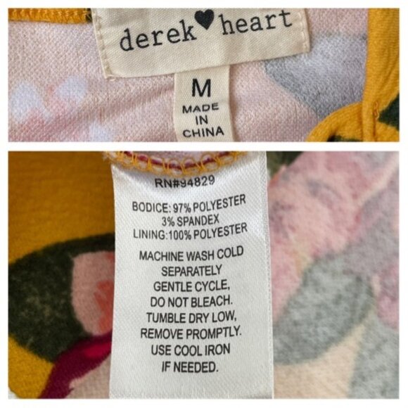 Derek Heart Floral Romper Dress Spaghetti Strap High  low Multi color size M - Picture 8 of 8